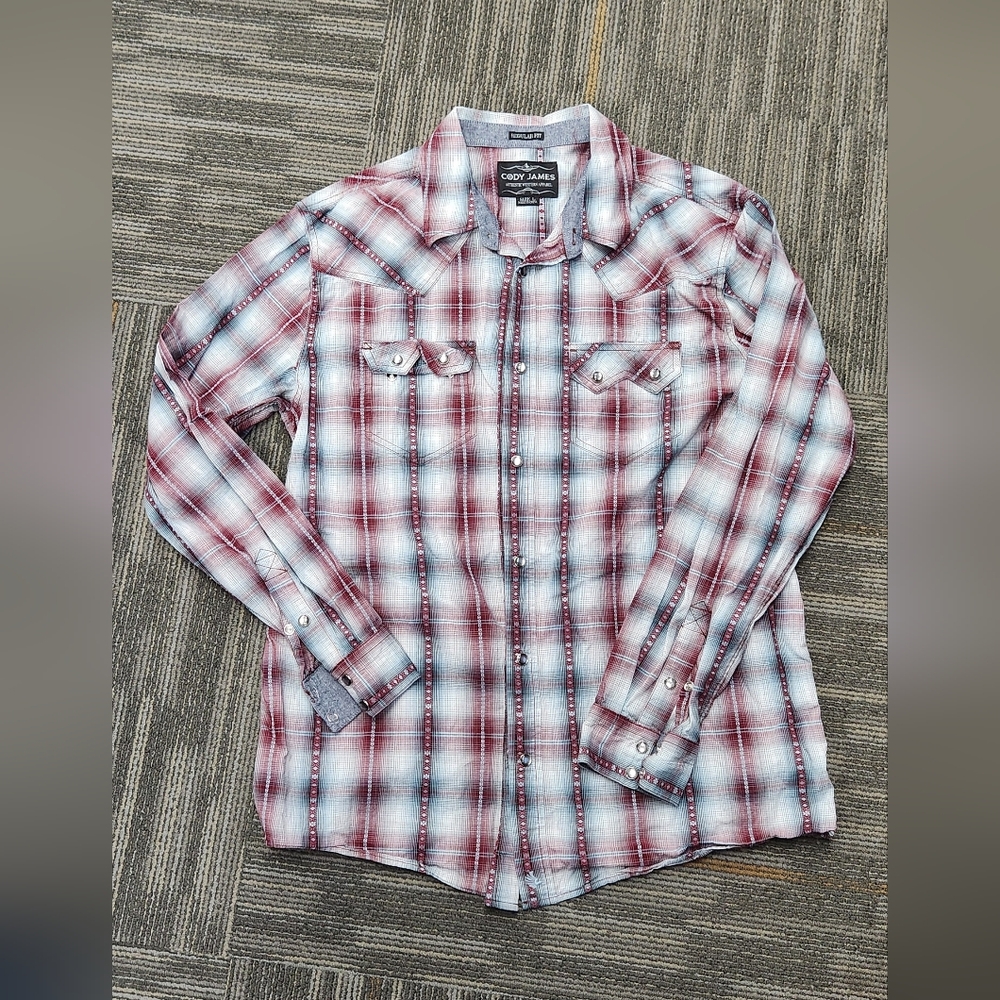 Cody James Men's Red Plaid Shirt